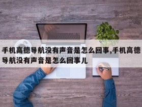 手机高德导航没有声音是怎么回事,手机高德导航没有声音是怎么回事儿